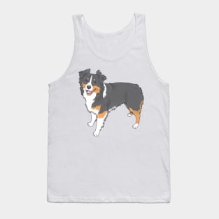 Black Tricolor Toy Aussie Tank Top